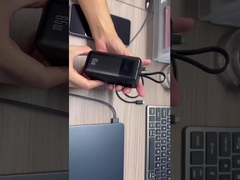 شاحن محمول ضيق ذو طاقة عالية 65W مع كابلات مدمجة