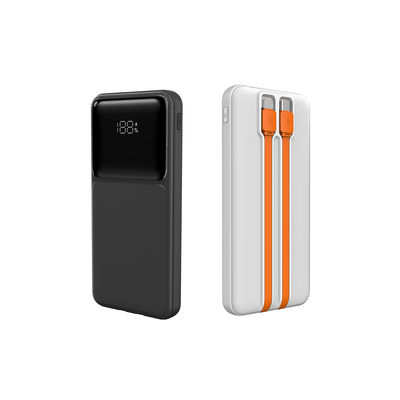 سعر جيد بنك طاقة 10000mah مع كابل مدمج بنك طاقة مع كابل USB C مدمج الانترنت