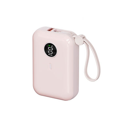 بنك طاقة صغير ضيق 10000mAh مع بطارية 21700 تصميم ABS خفيف الوزن و PD20W