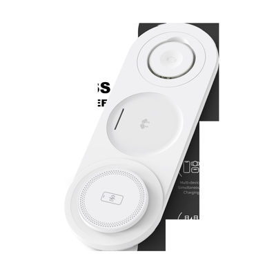 محطة شحن لاسلكية متعددة الأجهزة 3 في 1 لـ iPhone Apple Watch AirPods مع طاقة 10W / 7.5W / 5W نوع C