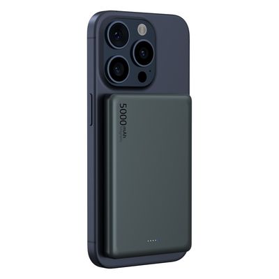 بنك الطاقة المغناطيسي مع الخروج اللاسلكي 5W 7.5W 10W ABS PC بطارية الألومنيوم سبيكة لي البوليمر