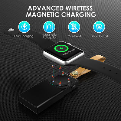 سعر جيد بلاستيك أسود مصغرة بنك الطاقة شاحن ساعة Iwatch التوافق العالمي مع بطارية ليثيوم أيون الانترنت