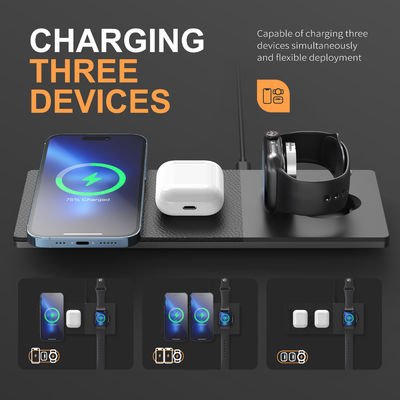 سعر جيد 10W / 7.5W / 5W Qi موقف شاحن لاسلكي من النوع C مدخل 15W القدرة على الشحن الانترنت