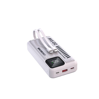 بنك طاقة شحن سريع محمول 20000mah بنك طاقة USB C مدمج في الكابل